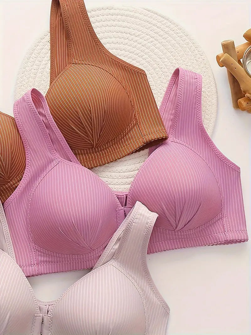 Women'S Nursing Bra with Front Buckle Closure - No Underwire/Steel Ring