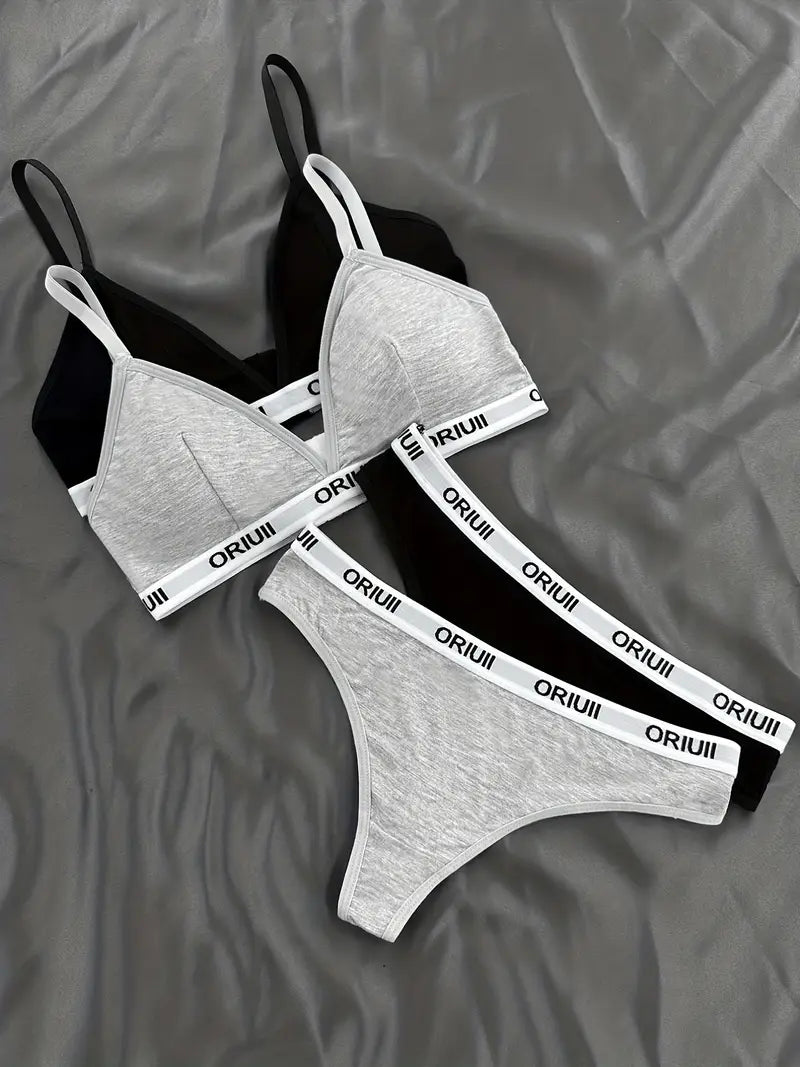 A Set of Two Sports Vests, Two Bras, And Two Thongs.