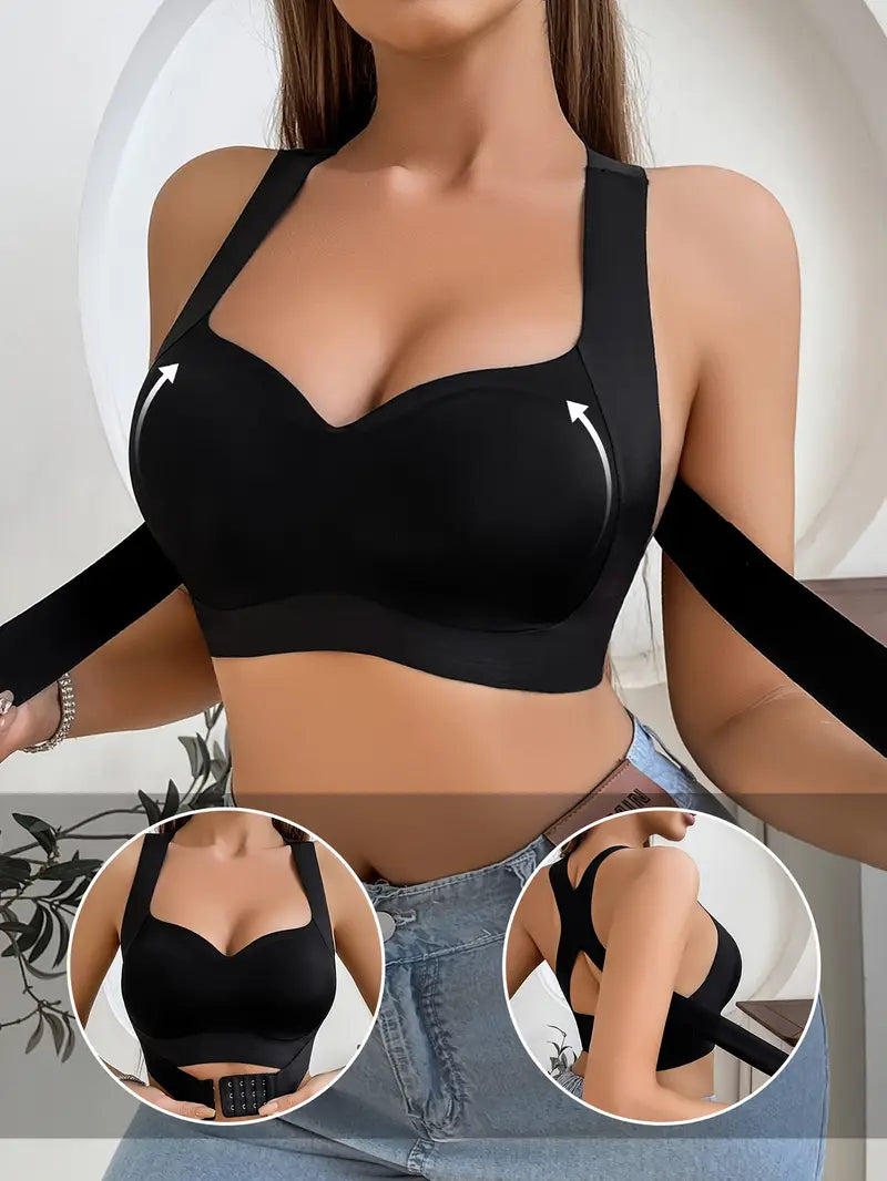 Women's Spring and Summer Beautiful Back Cross Strap Underwire Bra, Strapless Padded Bra, Under Wire Bras for Women
