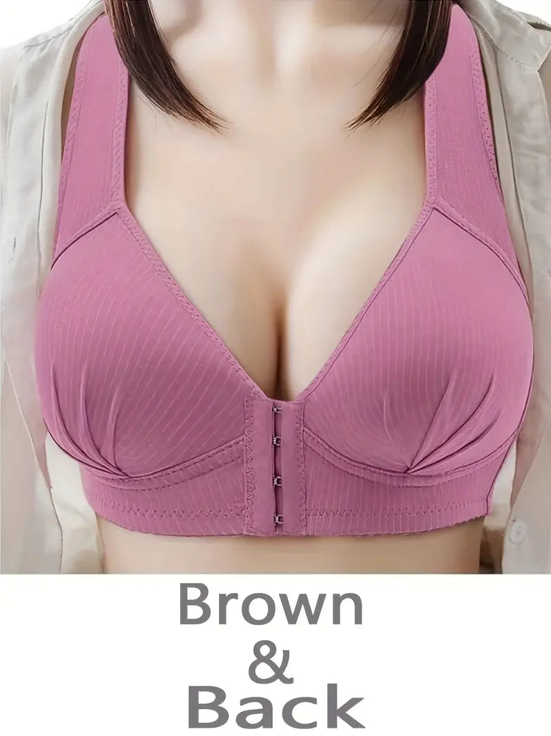 Women'S Nursing Bra with Front Buckle Closure - No Underwire/Steel Ring
