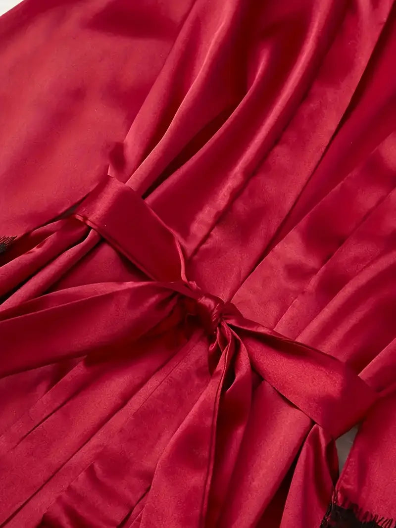 Women's Five-Piece Solid Color Sexy Nightgown Camisole Set Home Wear