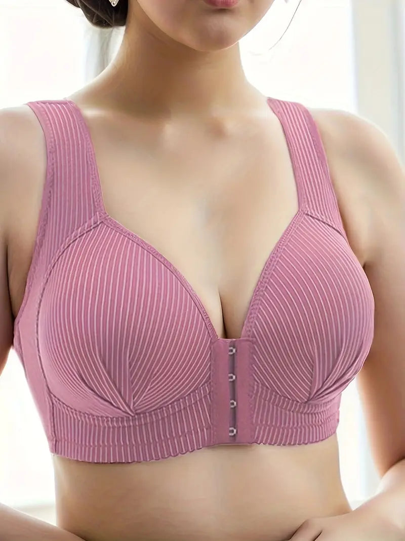 Women'S Nursing Bra with Front Buckle Closure - No Underwire/Steel Ring