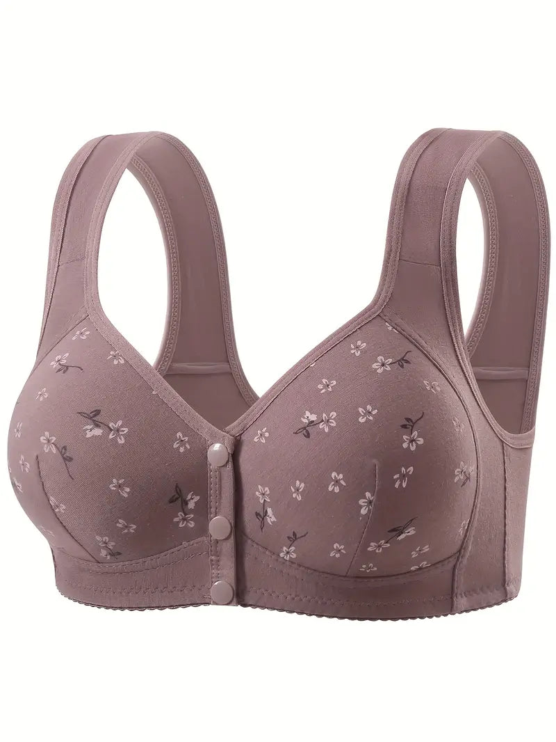 Women'S Front Closure Wire-Free Bralette