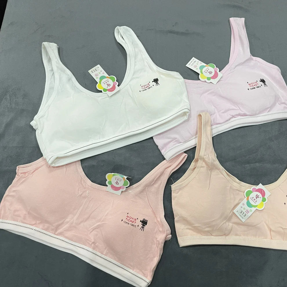 Padded Pack Of 3 Teenage Girls Cotton Training Bra – Steel-Free Bra, Everyday Comfort