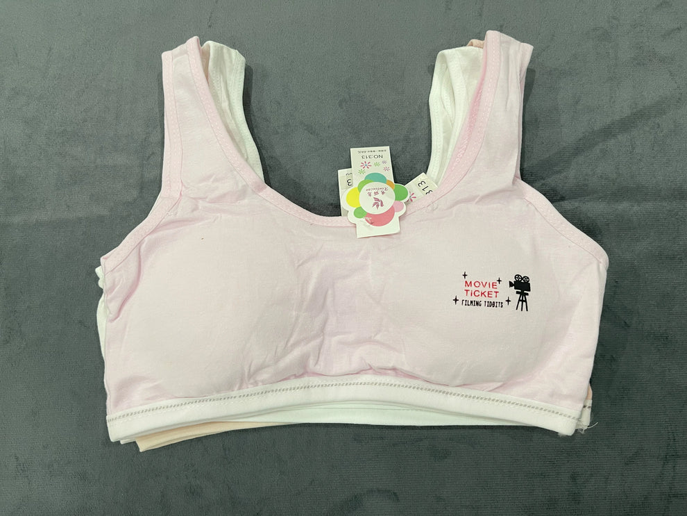 Padded Pack Of 3 Teenage Girls Cotton Training Bra – Steel-Free Bra, Everyday Comfort