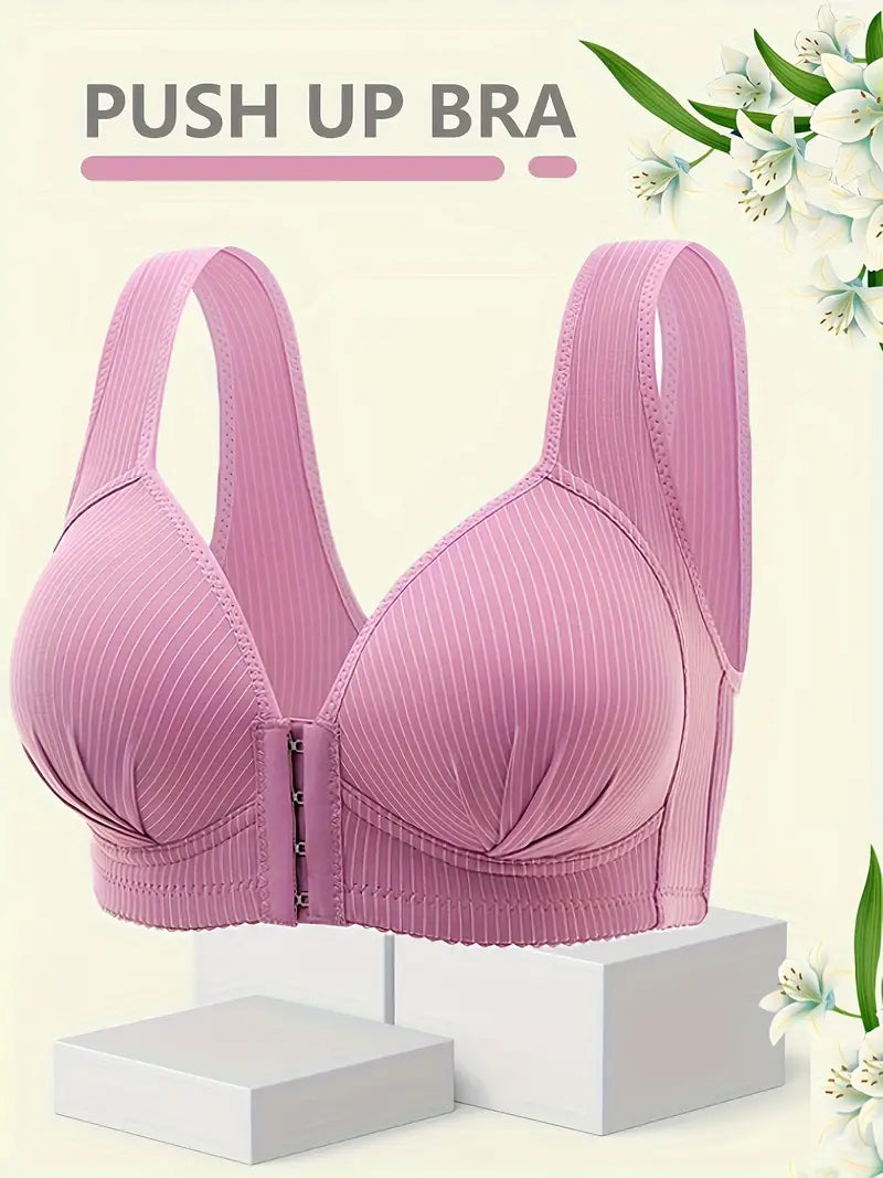 Women'S Nursing Bra with Front Buckle Closure - No Underwire/Steel Ring