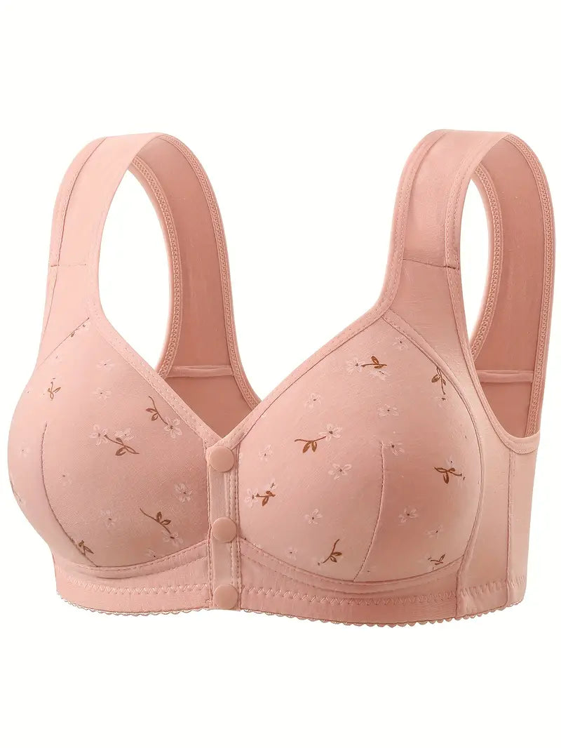 Women'S Front Closure Wire-Free Bralette